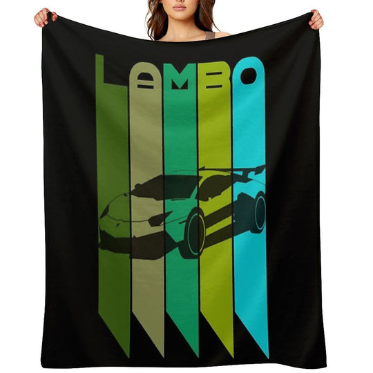 I Love My Lamborghini Wrinkle-free Throw Blanket