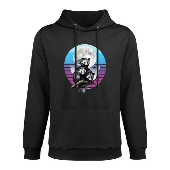 Opossums Moon Branch Twilight Night Cute Calming Animals Easy Care Hoodie