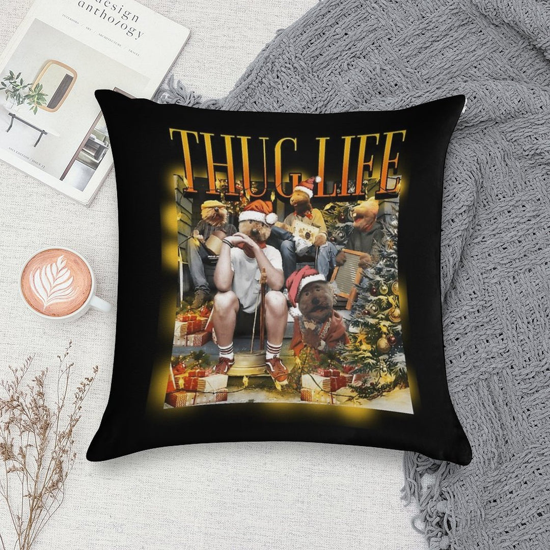 Em.met Otter'S Jugs Band Christmas Thugs Lifes Parody Soft Washable Throw Pillow