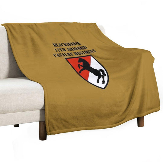 BLACKHORSE 11TH ARMORED CAVALRY REGIMENT Gift-ready Throw Blanket