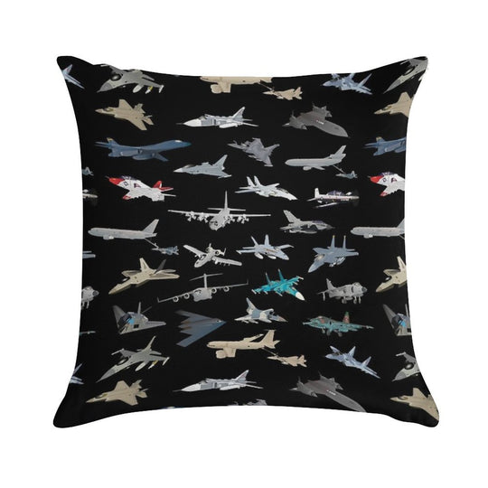 Modern Military Airplanes Soft Style Accent Throw Pillow