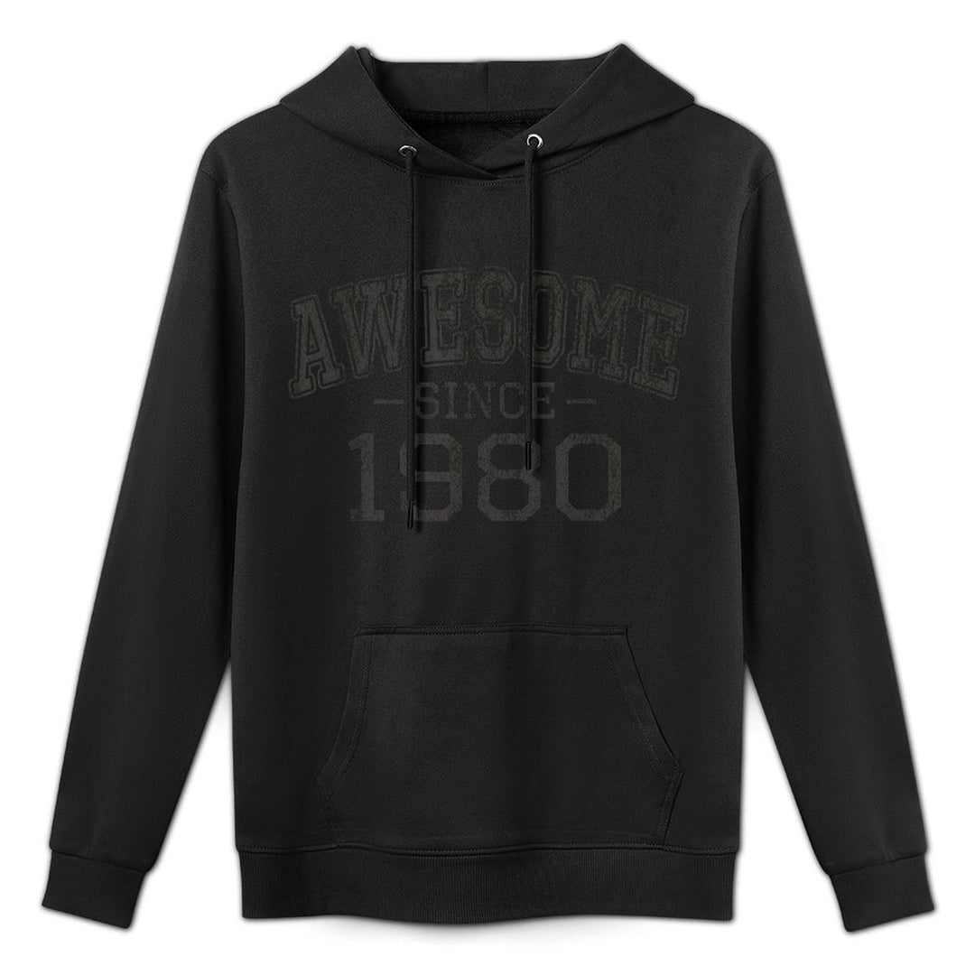 Awesome Since 1980 Vintage Style Born in 1980 Birthday Gift Breathable Fabric Hoodie
