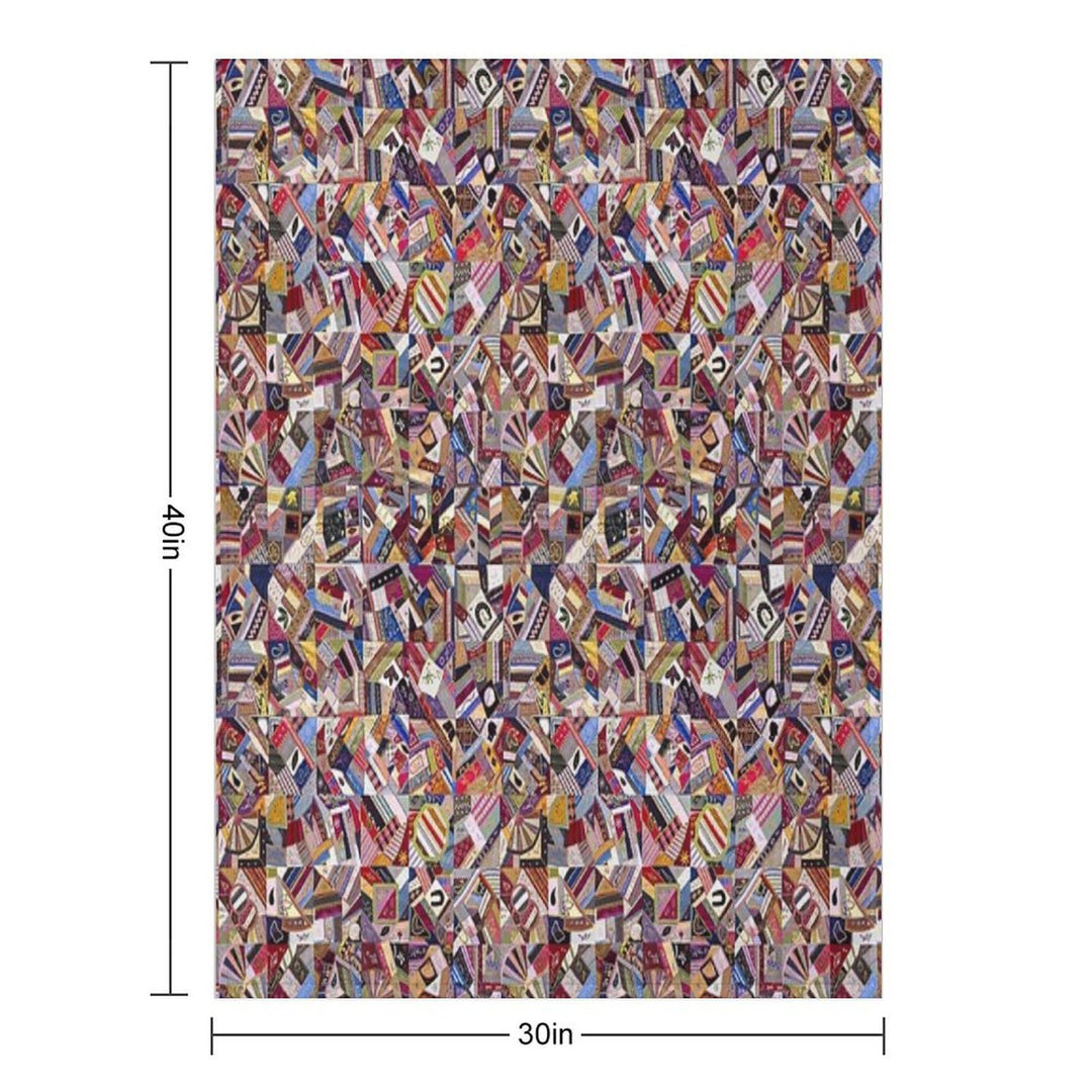 Countryside Palette Cottage Bohemian Patchwork Quilting Crazy Quilt All-season Throw Blanket