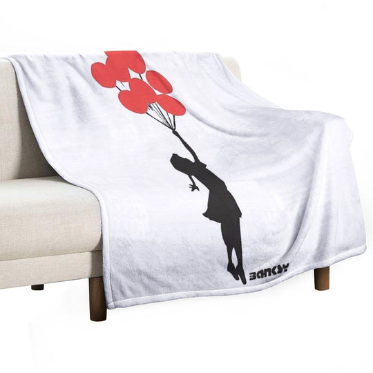 Banksy - Balloon Girl Anti-pilling Throw Blanket