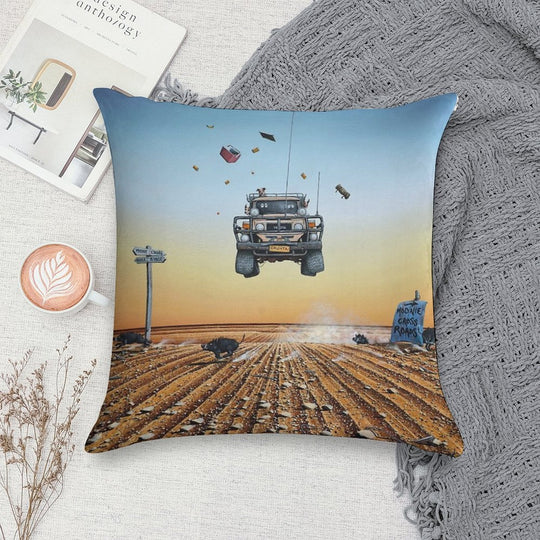 Are We There Yet! Moonie. Soft Skin-Friendly Throw Pillow