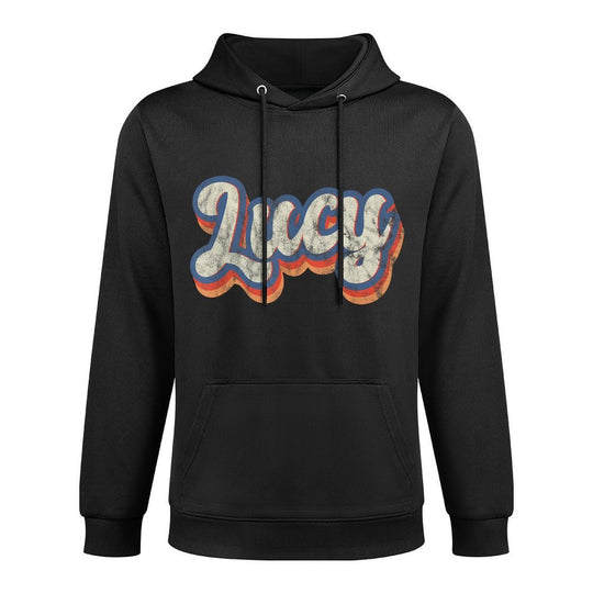 Lucy Personalized Name Custom Lettering 70s Easy Care Hoodie