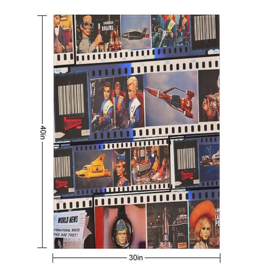 Thunderbirds Figures Officially Licensed Fan Art Velvety-soft Throw Blanket