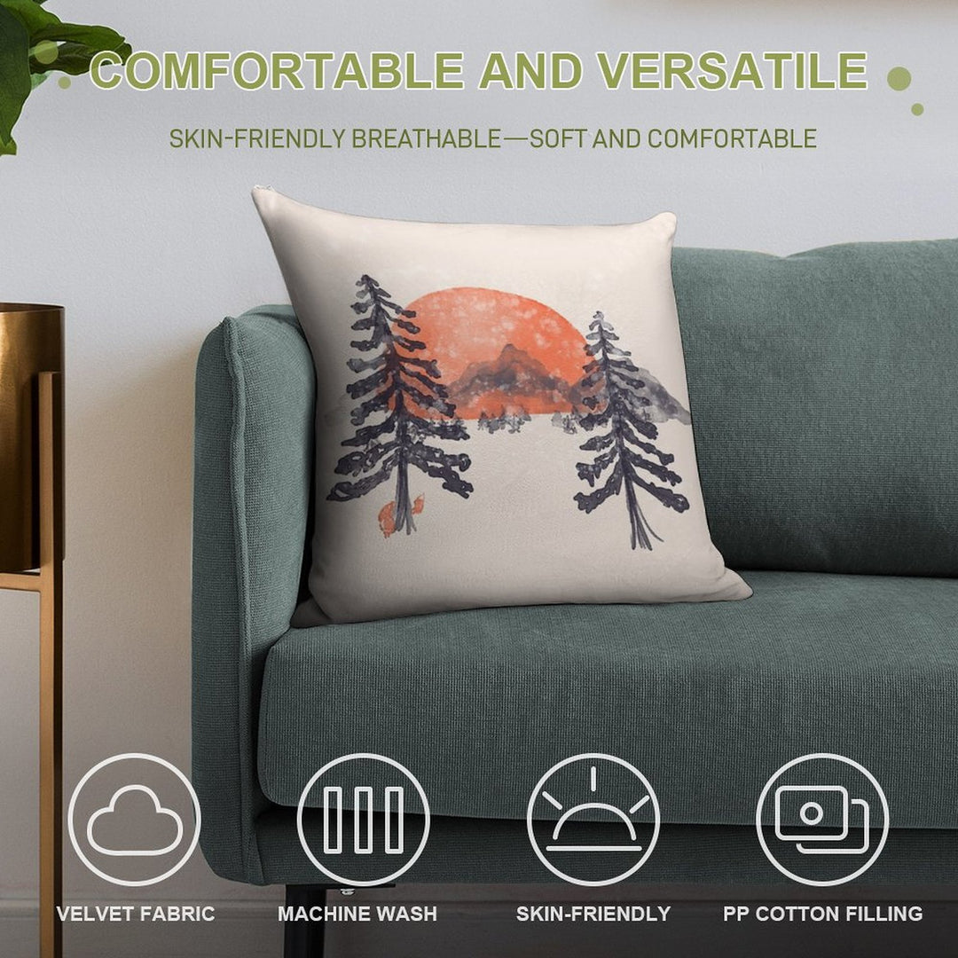 First Snow... Soft Anti-Pilling Throw Pillow