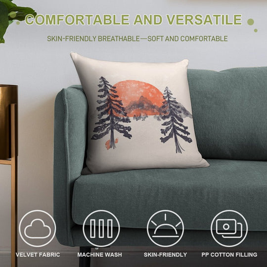 First Snow... Soft Anti-Pilling Throw Pillow