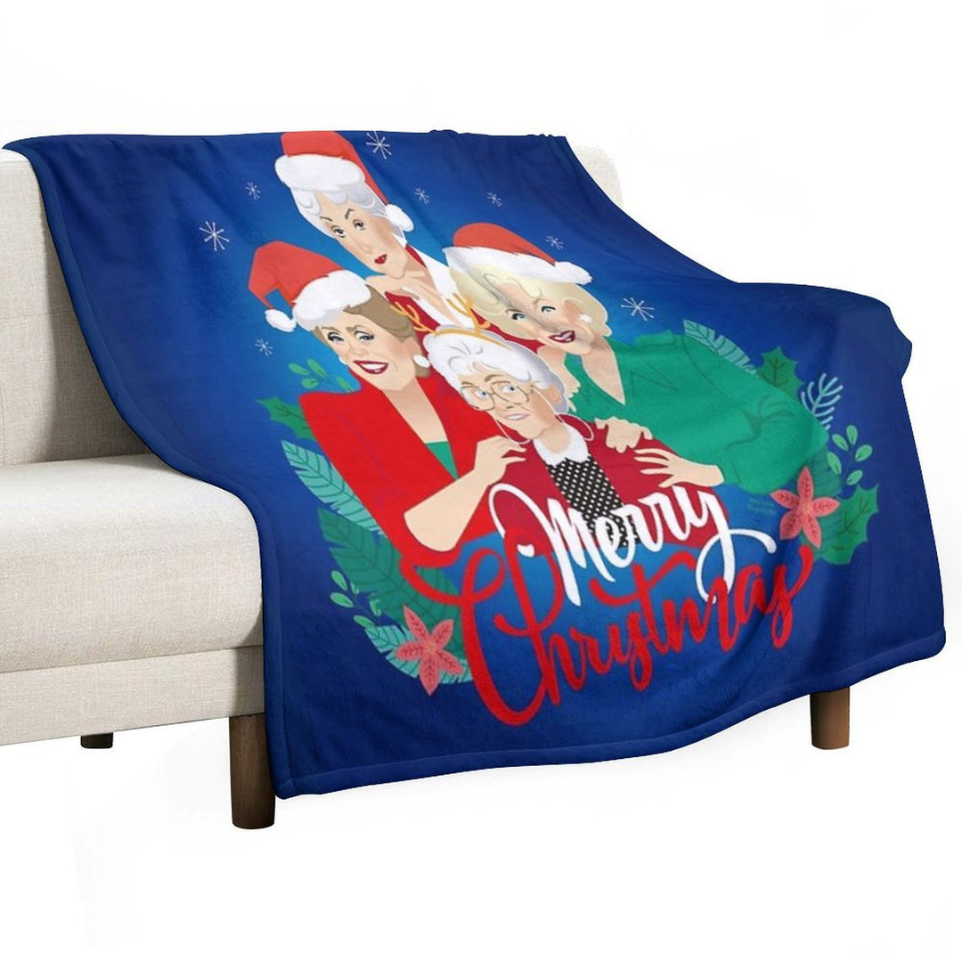 Christmas Girls! Easy Care Throw Blanket