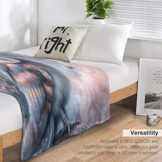 Wispy Dream Owl Travel-friendly Throw Blanket