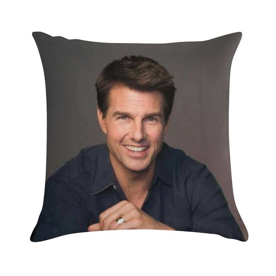 Handsome Actor Soft Hidden Zipper Throw Pillow
