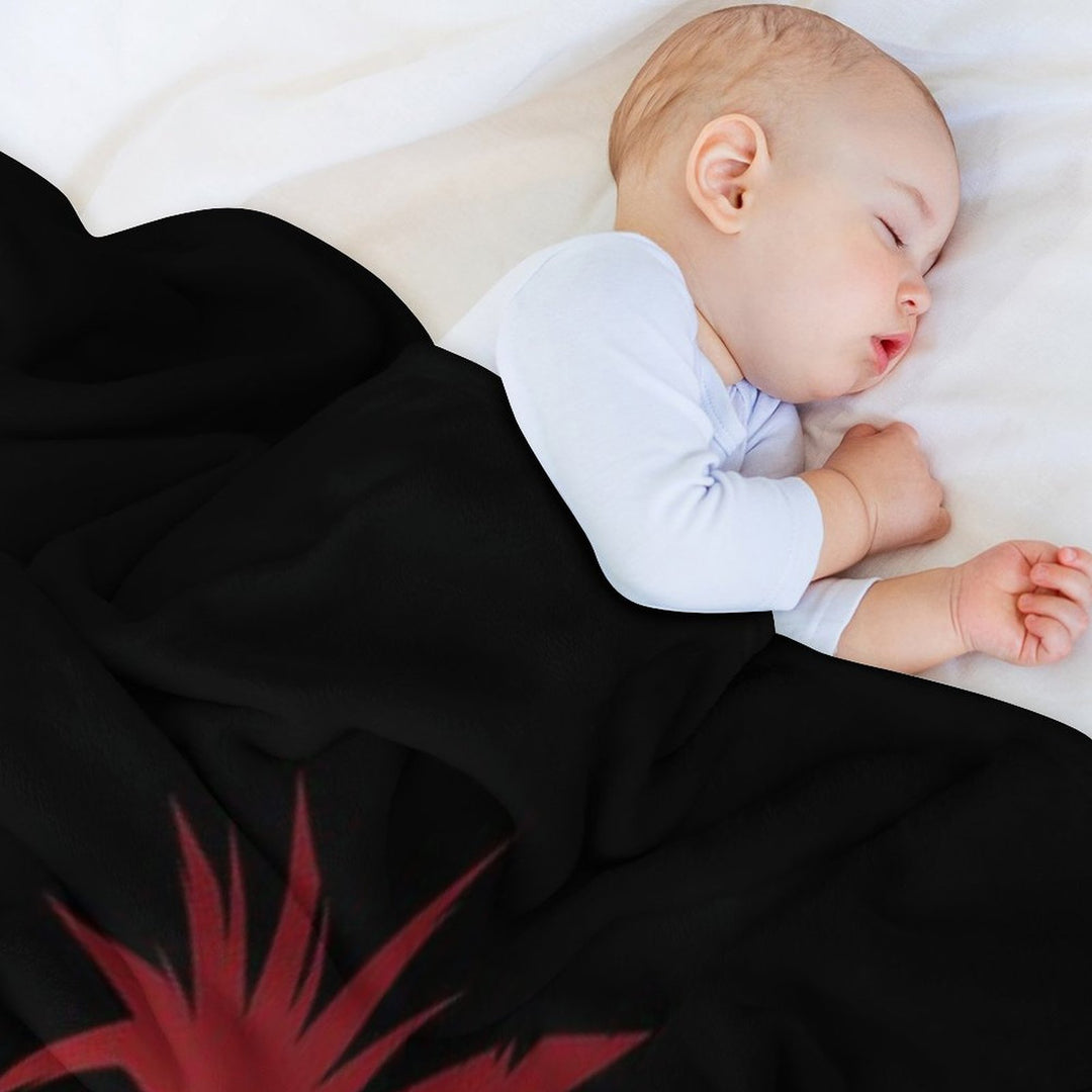 The Canyon's Guardian Black Machine-washable Throw Blanket