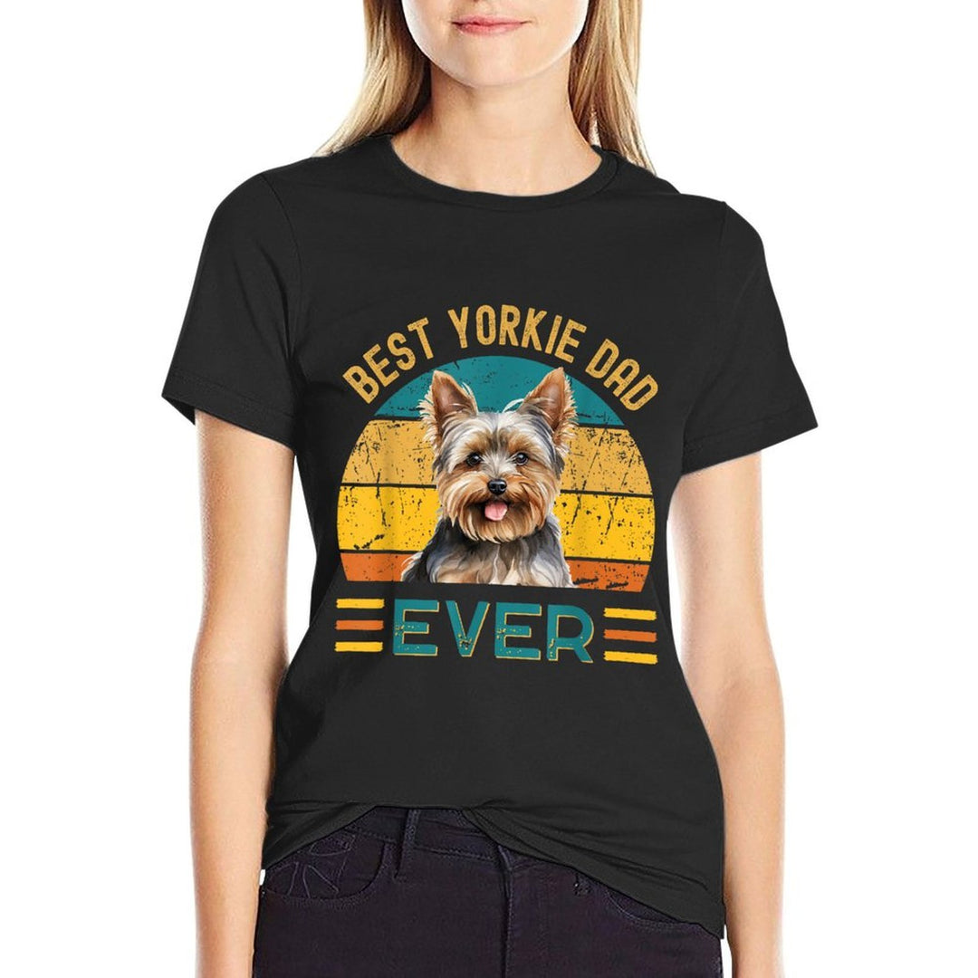 Best Yorkie Dad Ever Fathers Day Dog Lover  Lightweight T-Shirt