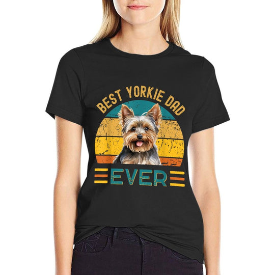 Best Yorkie Dad Ever Fathers Day Dog Lover  Lightweight T-Shirt