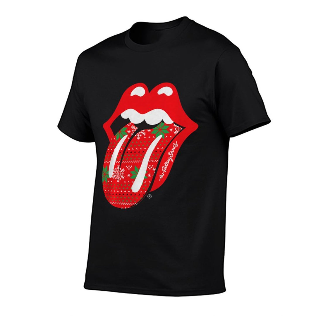 Rolling Stones Christmas Tongue Premium Tri-blend  Relaxed-fit T-Shirt