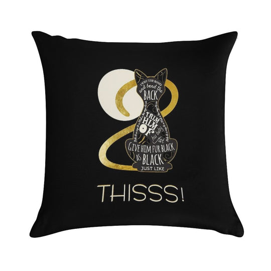 Hocus Pocus Cat Spell - Just. Like. This! Soft Anti-Pilling Throw Pillow
