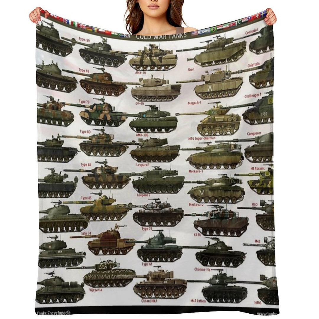 Cold War Main Battle Tanks Gift-ready Throw Blanket