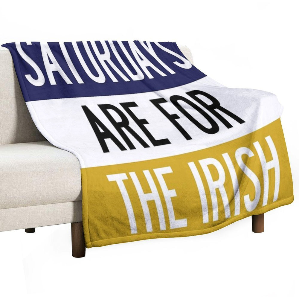 Saturdays Are for The Irish Travel-friendly Throw Blanket