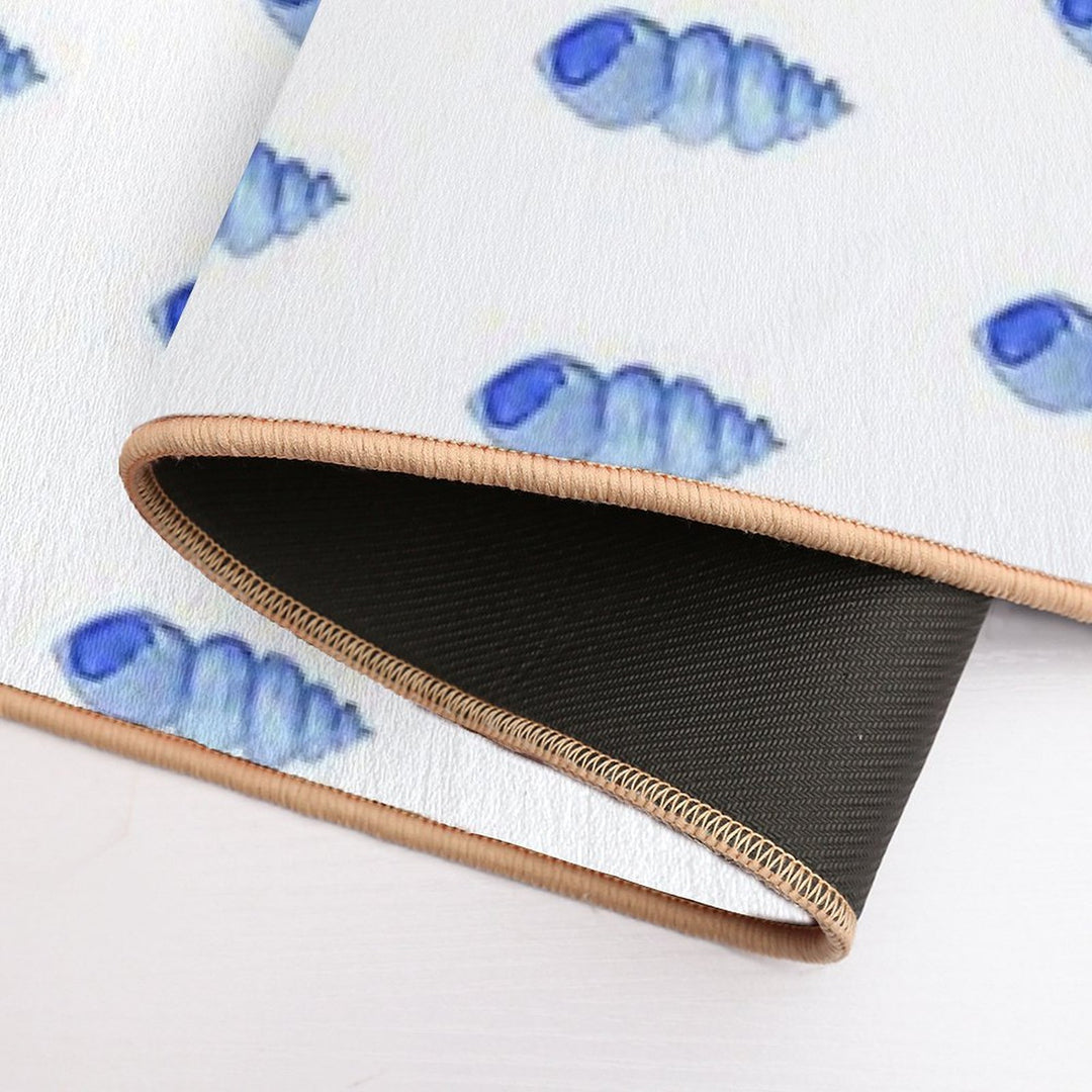 Watercolor Shell by Charlotte Canzano  Slip-Resistant Bath Mat