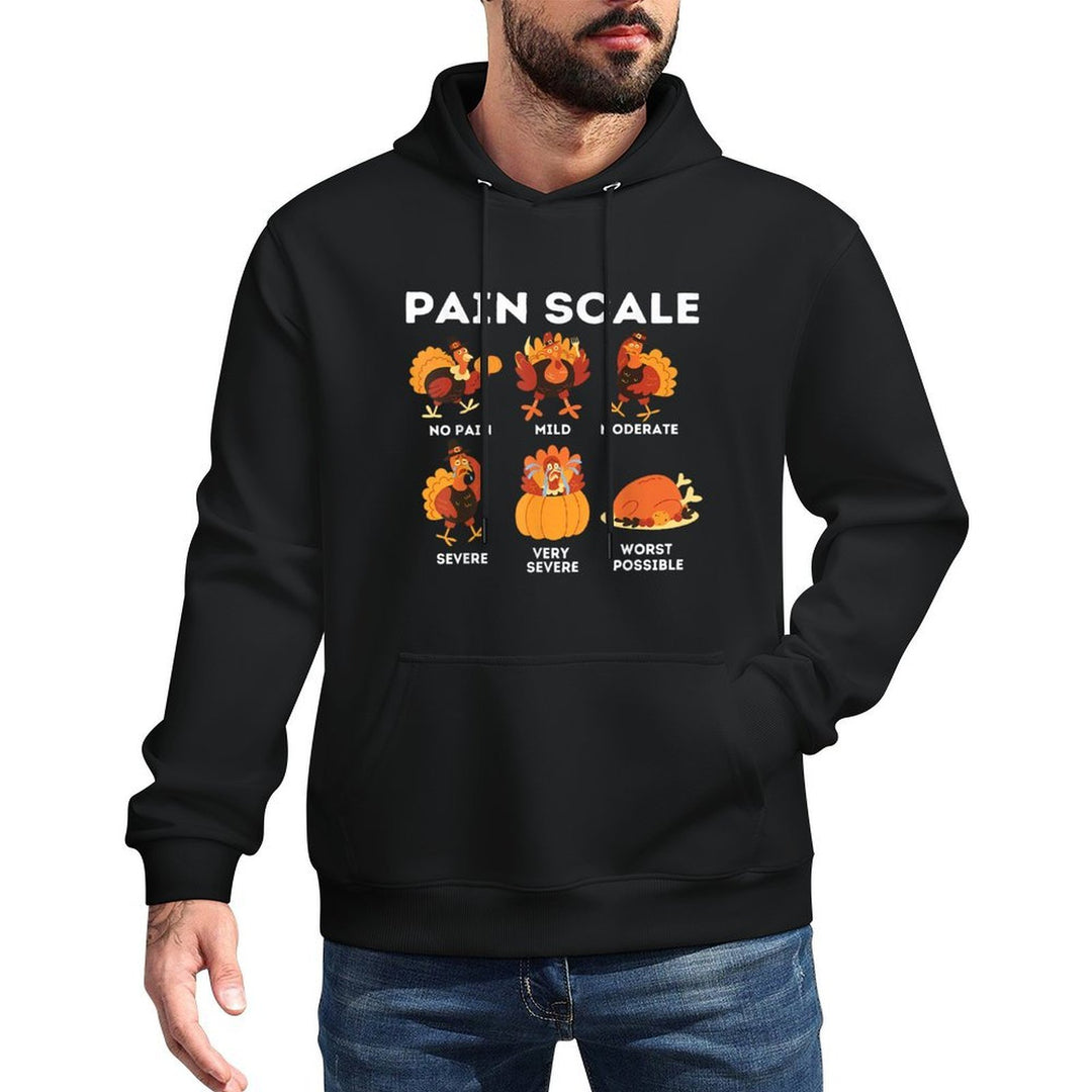 Pain Scale Turkey Pain Assessment Trauma Nurse Thanksgiving Casual Wear Hoodie