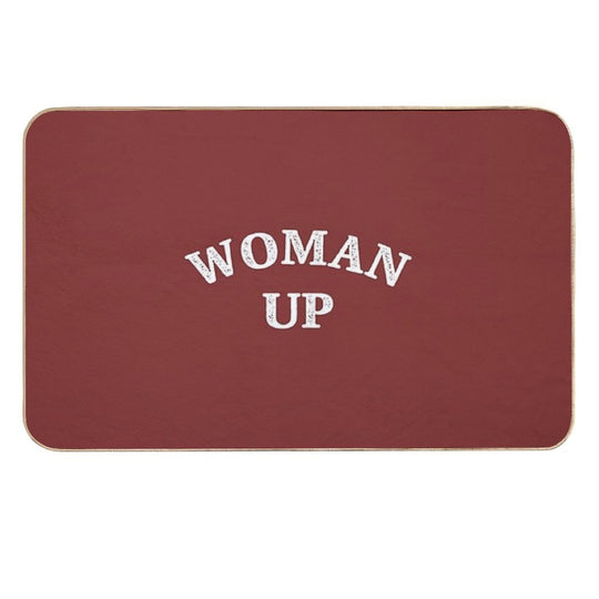 Woman Up Feminine Quote Pink Peach Nude Pastel Color  Rapid-Drying Bath Mat