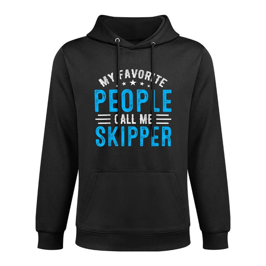 My Favorite People Call Me Skipper Vintage Idea Fathers Day Moisture-Wicking Hoodie