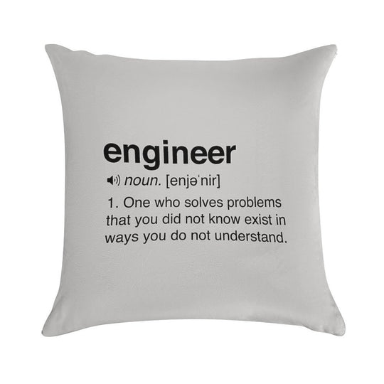 Funny Engineer Definition Soft Ultra-Soft Texture Throw Pillow