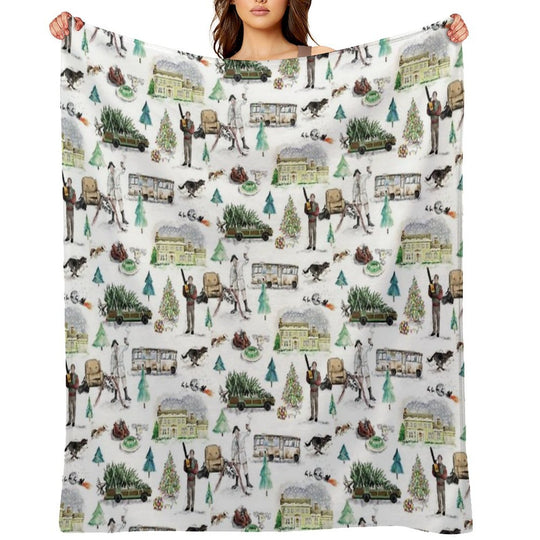 Lampoons Christmas Lightweight Throw Blanket