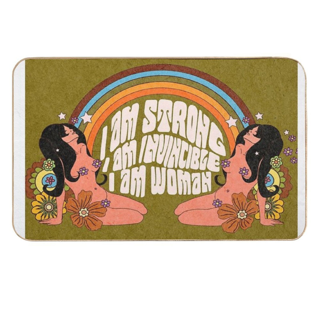 `I AM WOMAN  Stain-Proof Bath Mat