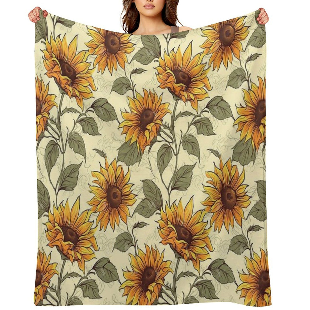 Sunflower Tapestry Wrinkle-free Throw Blanket