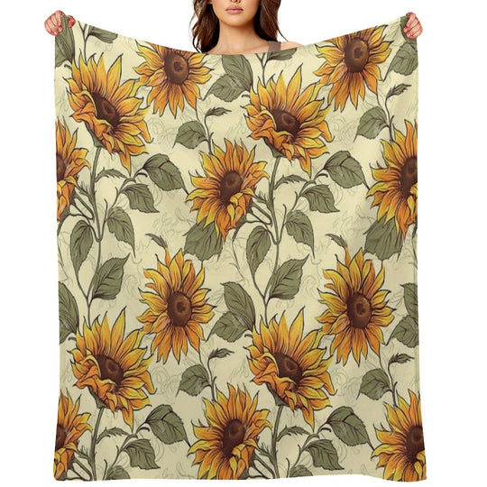 Sunflower Tapestry Wrinkle-free Throw Blanket