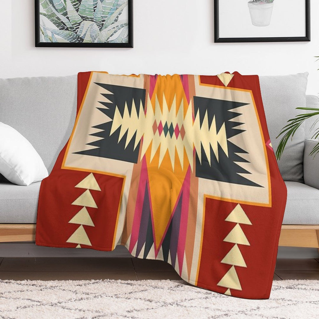 Navajo Design Eight Compact Throw Blanket