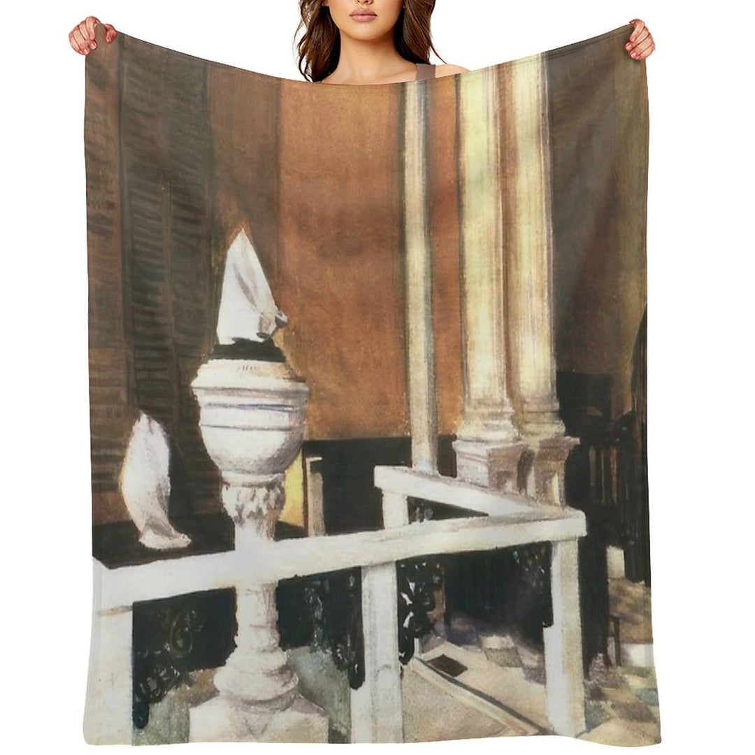 Baptistry of St  John S   1929 by Edward Hopper Shrink-resistant Throw Blanket