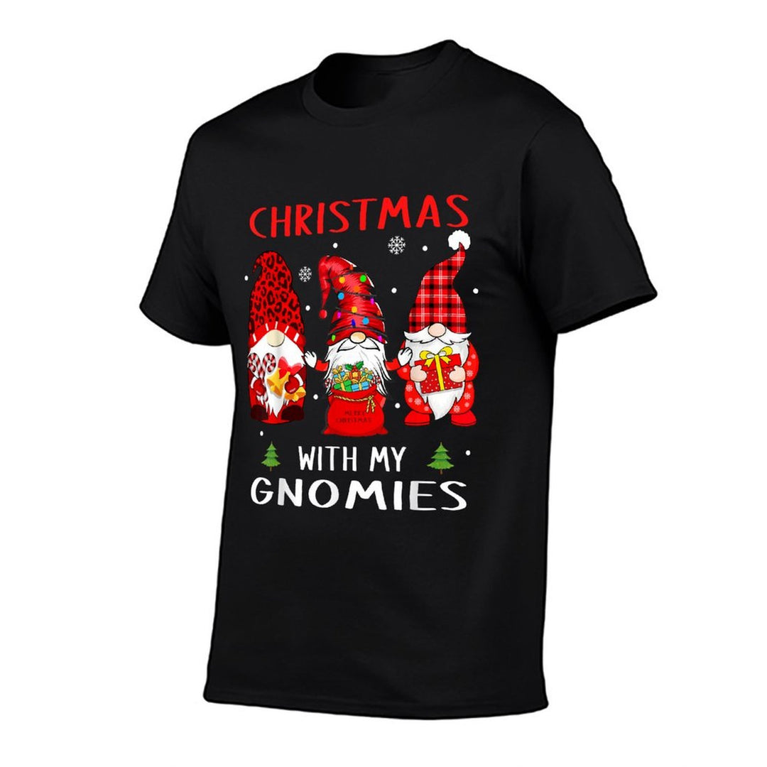 Gnomes Christmas Family Leopard Funny Plaid Men Women  Odor-resistant T-Shirt