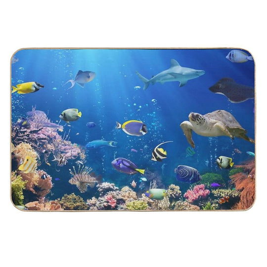 Aquarium - Fish Coral Turtle Shark Durable Bath Mat