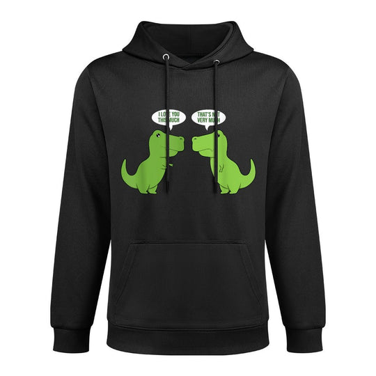 Funny Cute T-Rex - Dinosaur - Funny Text - Humour - Happy Relaxed Fit Hoodie