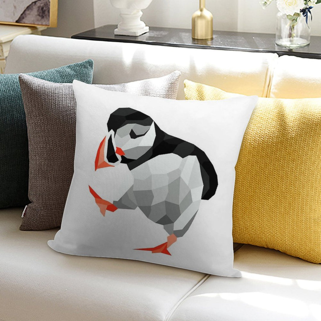 Shubie Dancing Puffin Soft Washable Throw Pillow