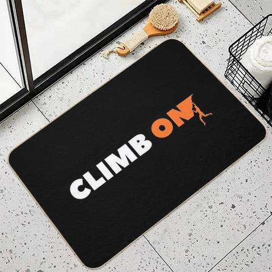 Climb On. Rock Climbing  High-Traffic Bath Mat