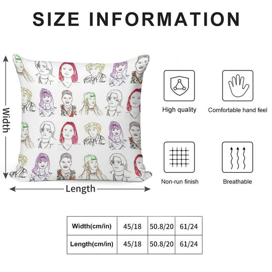 Cool Kids Soft Luxury Feel Throw Pillow