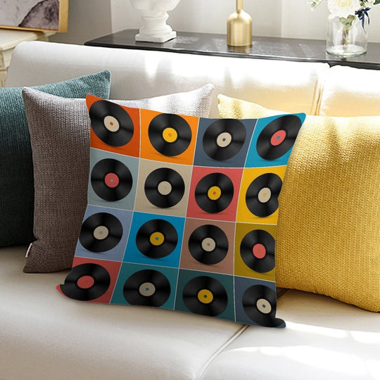 Album,Vinyl Record,Music Poster Soft Hidden Zipper Throw Pillow