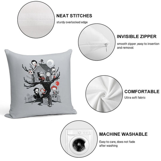 Horror House Soft Durable Construction Throw Pillow