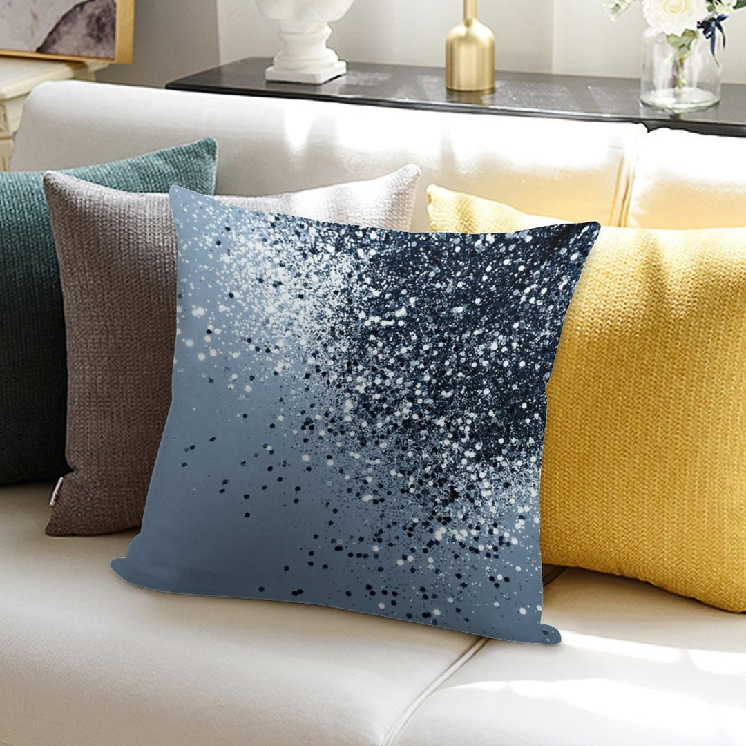 Blue Lady #2 (Photo of Glitter Only - Not Reflective) Soft Shrink-Resistant Throw Pillow