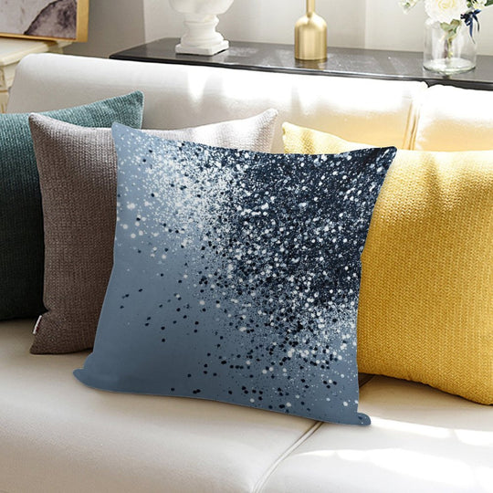 Blue Lady #2 (Photo of Glitter Only - Not Reflective) Soft Shrink-Resistant Throw Pillow