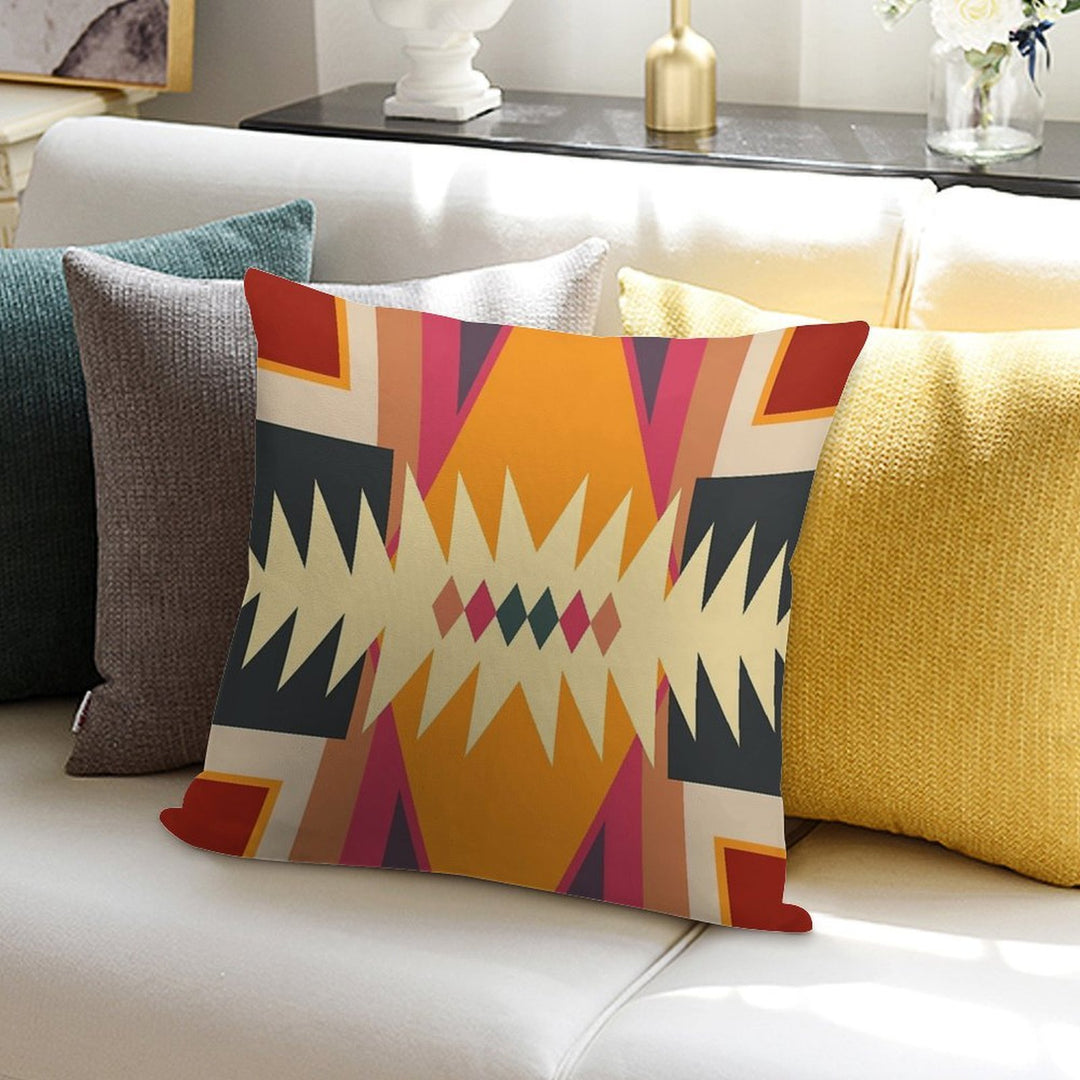 Navajo Design Eight Soft Shrink-Resistant Throw Pillow
