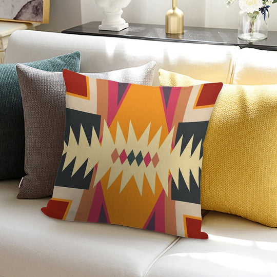 Navajo Design Eight Soft Shrink-Resistant Throw Pillow