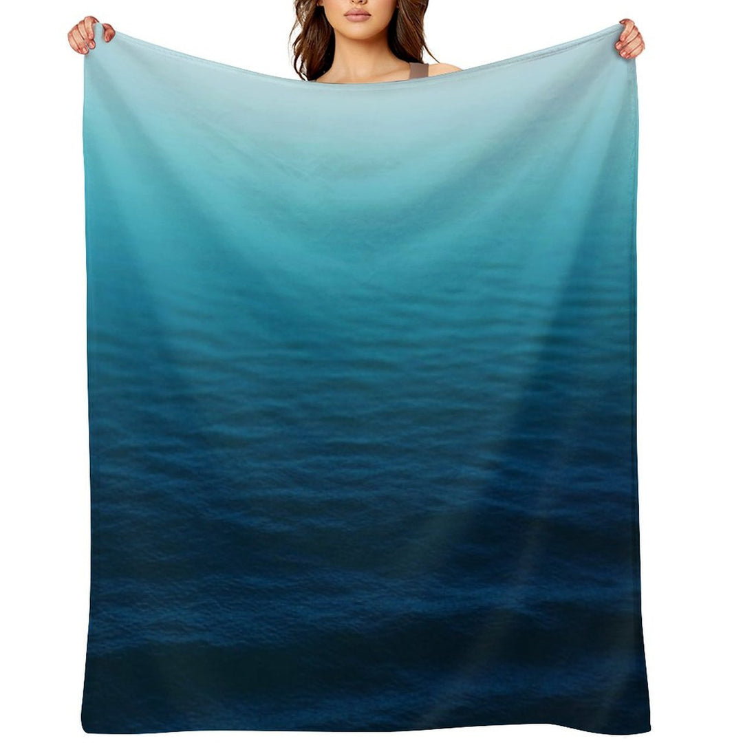 Deep Blue Easy Care Throw Blanket