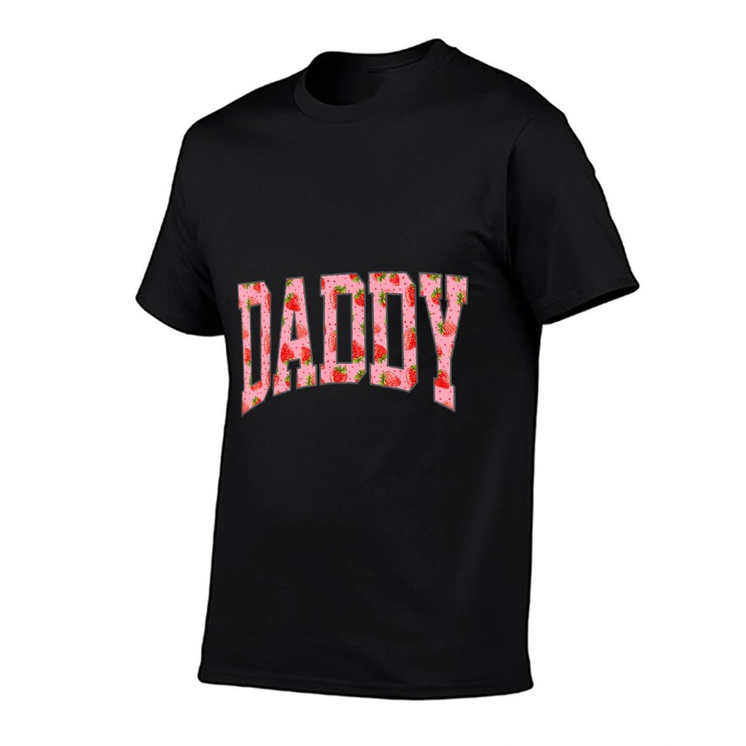 Daddy Strawberry The Berry Sweet One Strawberry  Ribbed Collar T-Shirt