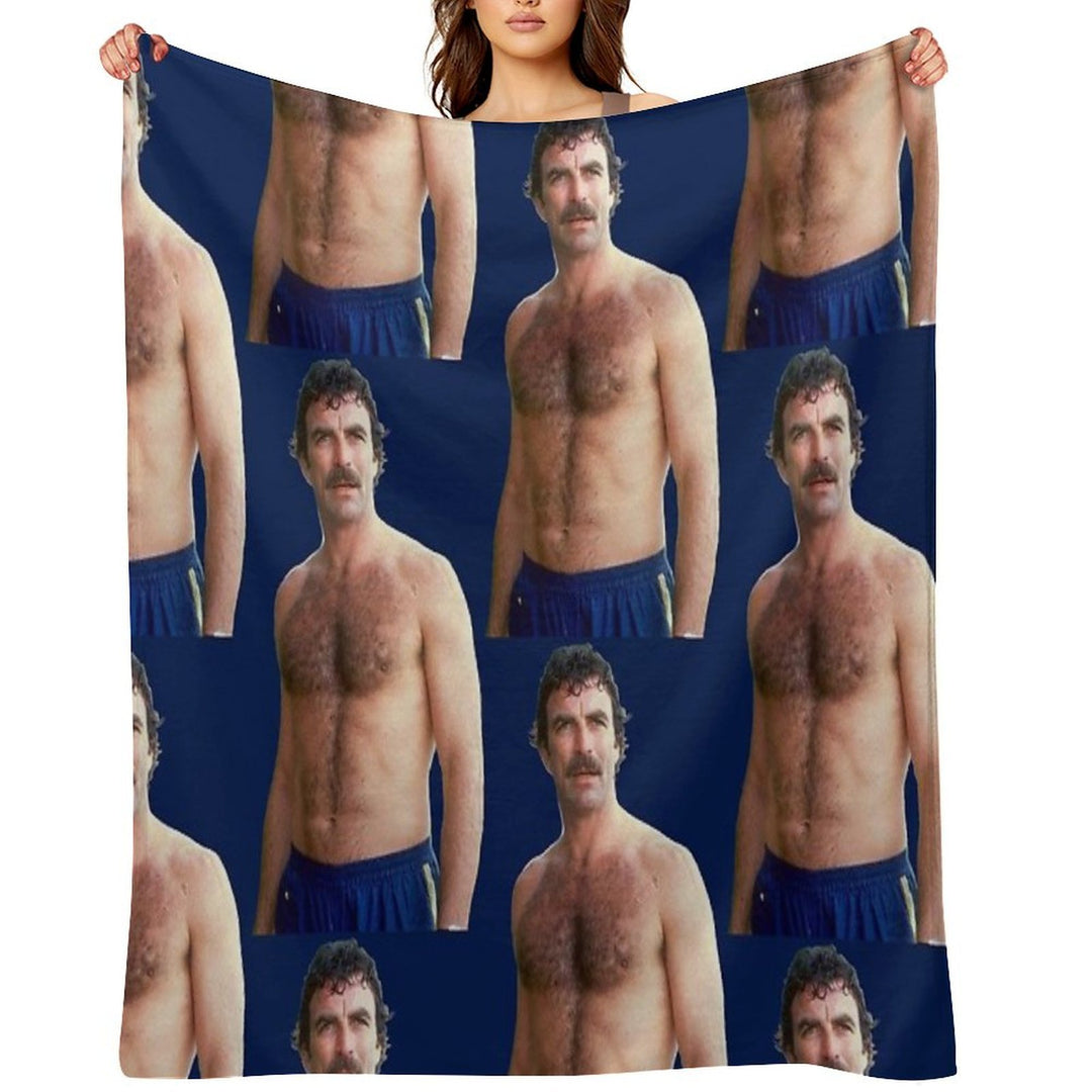 Tom Selleck Versatility Throw Blanket