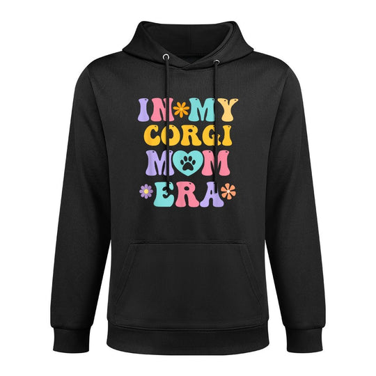In My Corgi Mom Era Funny Retro Groovy Welsh Corgi Dog Owner Versatile Streetwear Hoodie